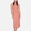 Side Slit Maxi Dress -Honey Fashion Shop 3hkd0248 faded rose 1