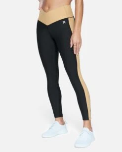 V-SHAPED COLORBLOCK LEGGING -Honey Fashion Shop 3hkp0655 caviar iced coffee 3