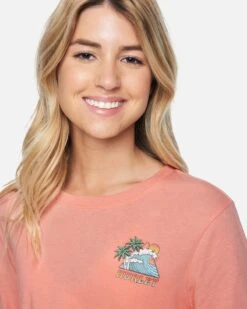 Hummel Cropped Long Sleeve Tee -Honey Fashion Shop 3hl2750303 coral almond 5 v2