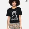 Hurley X Black Girls Surf Cropped Crew Short Sleeve T-Shirt 1 Hurley X Black Girls Surf Cropped Crew Short Sleeve T-Shirt -Honey Fashion Shop 3hs1570669 caviar 1