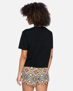 Hurley X Black Girls Surf Cropped Crew Short Sleeve T-Shirt 8 Hurley X Black Girls Surf Cropped Crew Short Sleeve T-Shirt -Honey Fashion Shop 3hs1570669 caviar 2