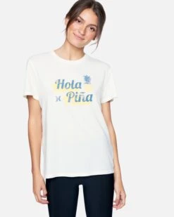 Honey Fashion Shop 14 Hola Pina Washed Relaxed Girlfriend Tee