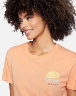 Hanalie Relaxed Girlfriend Short Sleeve T-Shirt -Honey Fashion Shop 3hs1590492 coral reef 4