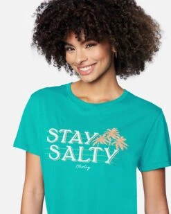Salty Daze Relaxed Girlfriend Short Sleeve T-Shirt -Honey Fashion Shop 3hs1590552 columbia 4