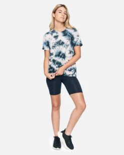 Melody Tie Dye Relaxed Girlfriend T-Shirt -Honey Fashion Shop 3hs159b0304 black coral tie dye 4 v2