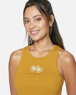 TALLIE CROP RIB TANK 10 TALLIE CROP RIB TANK -Honey Fashion Shop 3ht6680708 honey gold 4