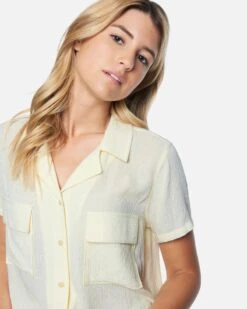 Flap Pocket Button Down 12 Flap Pocket Button Down -Honey Fashion Shop 3hws0237 seedpearl 5 v2