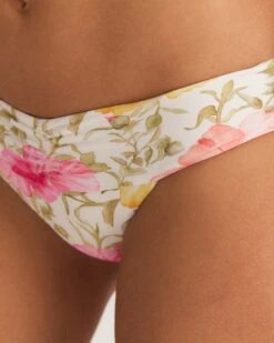 LoveShackFancy X Hurley - Hibiscus Cheeky Reversible Hipster Bikini Bottom -Honey Fashion Shop HLSFB100 HIBISCUS 5
