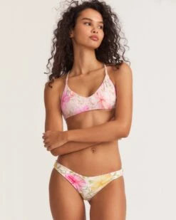 LoveShackFancy X Hurley - Hibiscus Cheeky Reversible Hipster Bikini Bottom -Honey Fashion Shop HLSFB100 HIBISCUS 8