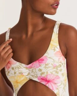 LoveShackFancy X Hurley - Hibiscus Cheeky One Piece -Honey Fashion Shop HLSFO100 HIBISCUS 1