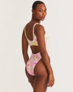 LoveShackFancy X Hurley - Hibiscus Cheeky One Piece -Honey Fashion Shop HLSFO100 HIBISCUS 5