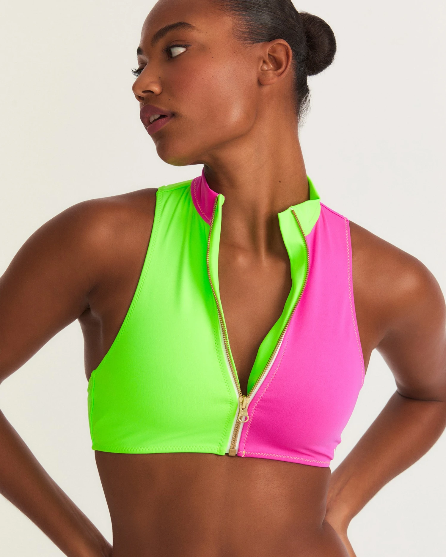 LoveShackFancy X Hurley - Max Solid Blocked High Neck Bikini Top 3 LoveShackFancy X Hurley - Max Solid Blocked High Neck Bikini Top