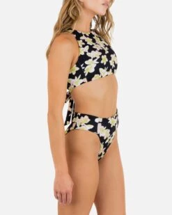 Max Plumeria High Neck Top 9 Max Plumeria High Neck Top -Honey Fashion Shop HT1303 BLACK 2