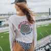 Nascar Team USA Crop Long Sleeve Tee 2 Nascar Team USA Crop Long Sleeve Tee -Honey Fashion Shop HU037K3 WHT 1 dcc9abec bc25 4ed4 a920 1f1fe1361a32