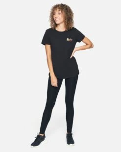 Retro Beach Perfect Short Sleeve Crew Tee -Honey Fashion Shop cq6402 black 5