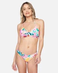 Floral Pop Moderate Bikini Bottom 8 Floral Pop Moderate Bikini Bottom -Honey Fashion Shop hb1166 floral pop multi 2