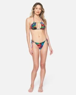 Nebula Cheeky Side Tie Bikini Bottom 10 Nebula Cheeky Side Tie Bikini Bottom -Honey Fashion Shop hb1177 nebula red multi 4