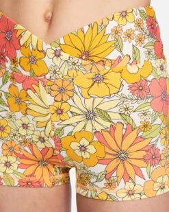 Hurley X Moore Aloha Max Bloomin Groove Swim Short -Honey Fashion Shop hb1195 sweet tangerine multi 4