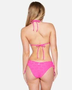 Terry Pop Cheeky Side Tie Bottom 9 Terry Pop Cheeky Side Tie Bottom -Honey Fashion Shop hb1291 electric pink 3