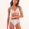 LSF X Hurley - Hawaiian Hibiscus Reversible Cheeky High Waist Bottom -Honey Fashion Shop hlsfb014 floral mix 1