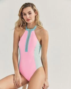 LSF X Hurley - Max Colorblock Mock Neck Moderate One Piece -Honey Fashion Shop hlsfo006 colorblock 3