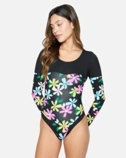 Daisy Pop Long Sleeve Surfsuit 10 Daisy Pop Long Sleeve Surfsuit -Honey Fashion Shop ho1105 pink punch 4