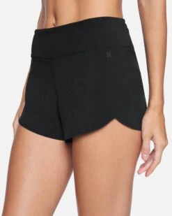 Solid 2.5" Soft Waistband Boardshorts 10 Solid 2.5" Soft Waistband Boardshorts -Honey Fashion Shop hs1028 black 3