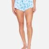 Daisy Me Rib Swim Short -Honey Fashion Shop hs1094 bluebell 1