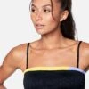Colorblock Tube Bikini Top -Honey Fashion Shop ht1083 black colorblock 1
