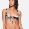Hawaiiana Tie Front Bralette Bikini Top -Honey Fashion Shop ht1087 black floral 1 1ff0723c 60db 4069 9248 909def8e7c5c
