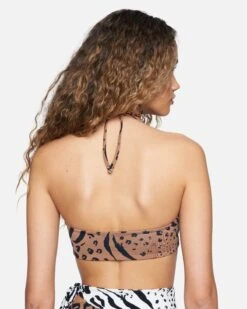 Animix Reversible Tie Front Halter Bikini Top 9 Animix Reversible Tie Front Halter Bikini Top -Honey Fashion Shop ht1138 animix latte 3