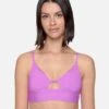 Solid Reversible Bralette -Honey Fashion Shop ht1235 violet electric pink 1