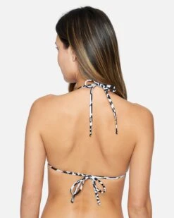 NASCAR REVERSIBLE TRIANGLE TOP -Honey Fashion Shop ht1277 black white 2