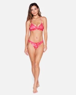 Star Struck Adjustable Bikini Top -Honey Fashion Shop ht1289 red pepper 4