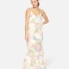 SUMMER PALM RUFFLE MAXI DRESS