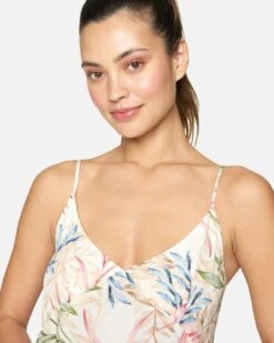 SUMMER PALM RUFFLE MAXI DRESS -Honey Fashion Shop hu004d3 cream multi 4