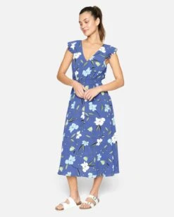 POPPY MIDI DRESS -Honey Fashion Shop hu008d3 dark blue 3