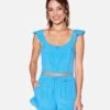 Window Pane Crop Top 1 Window Pane Crop Top -Honey Fashion Shop hu027w3 blue 1