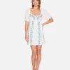 Brittany Embroidered Dress 2 Brittany Embroidered Dress -Honey Fashion Shop hu037d3 white 1