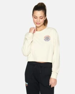 Nascar Team USA Crop Long Sleeve Tee 11 Nascar Team USA Crop Long Sleeve Tee -Honey Fashion Shop hu037k3 vintage white 1