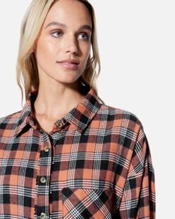 Austin Plaid Boyfriend Shirt 10 Austin Plaid Boyfriend Shirt -Honey Fashion Shop hu044w3 coral 4