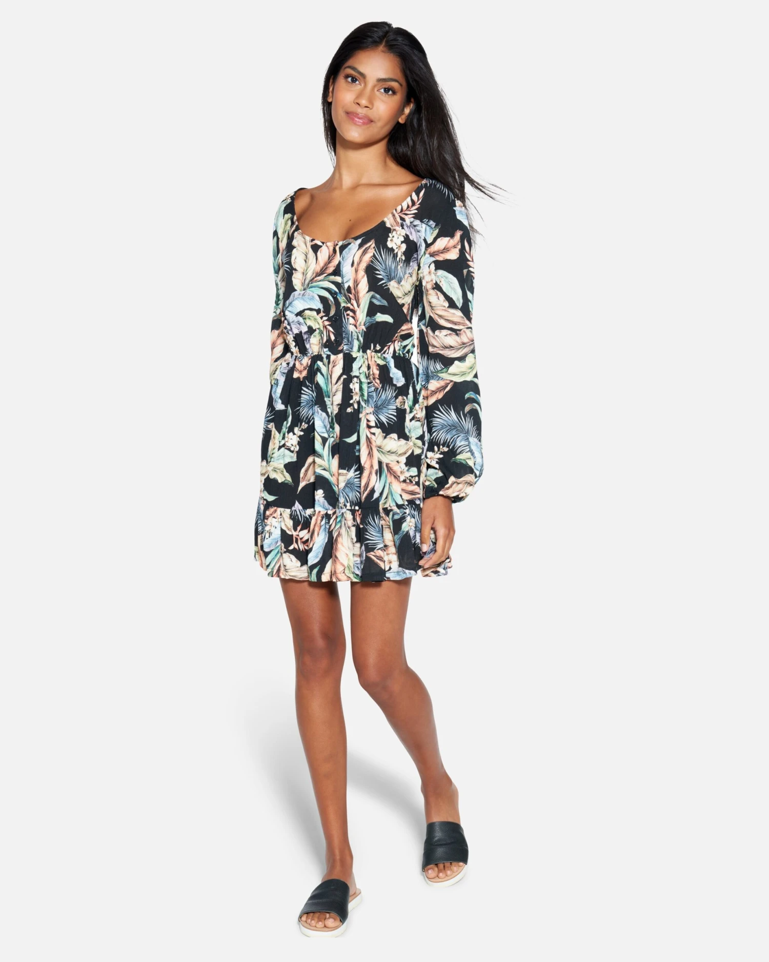 Wispy Leaves Scoop Mini Dress 3 Wispy Leaves Scoop Mini Dress